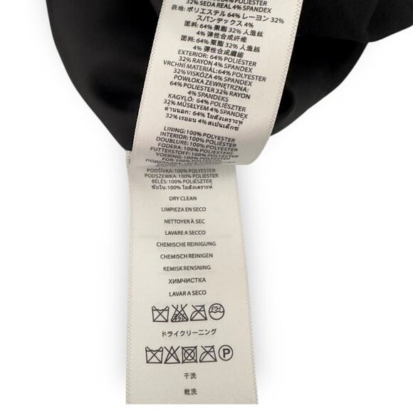 MICHAEL Michael Kors Women's Ruched Sleeve One Button Blazer 16 Black Plus Size - Picture 7 of 10